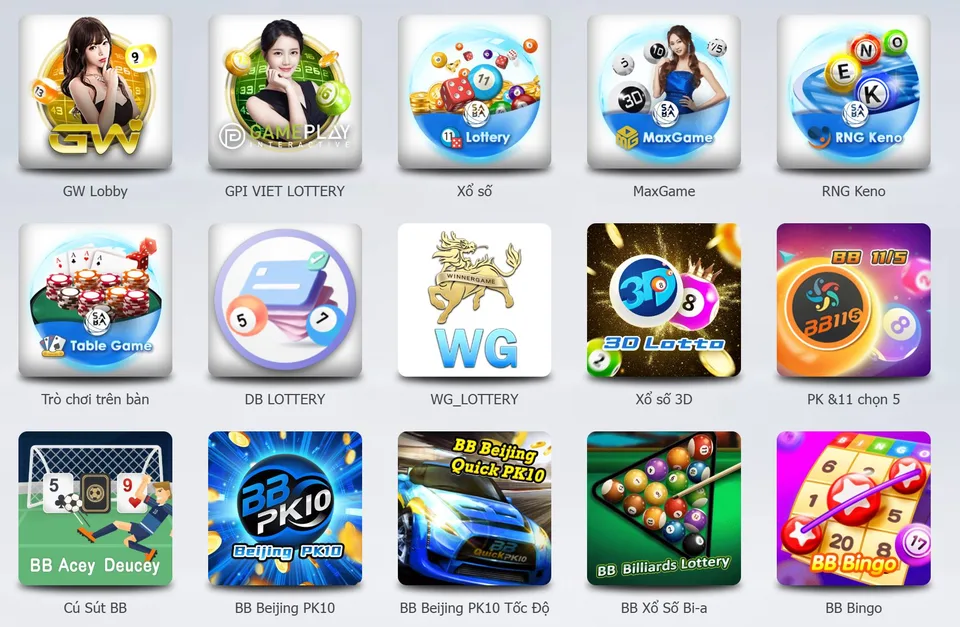 Xổ số AE888 đa dạng hình thức - nhiều nhà phát hành game