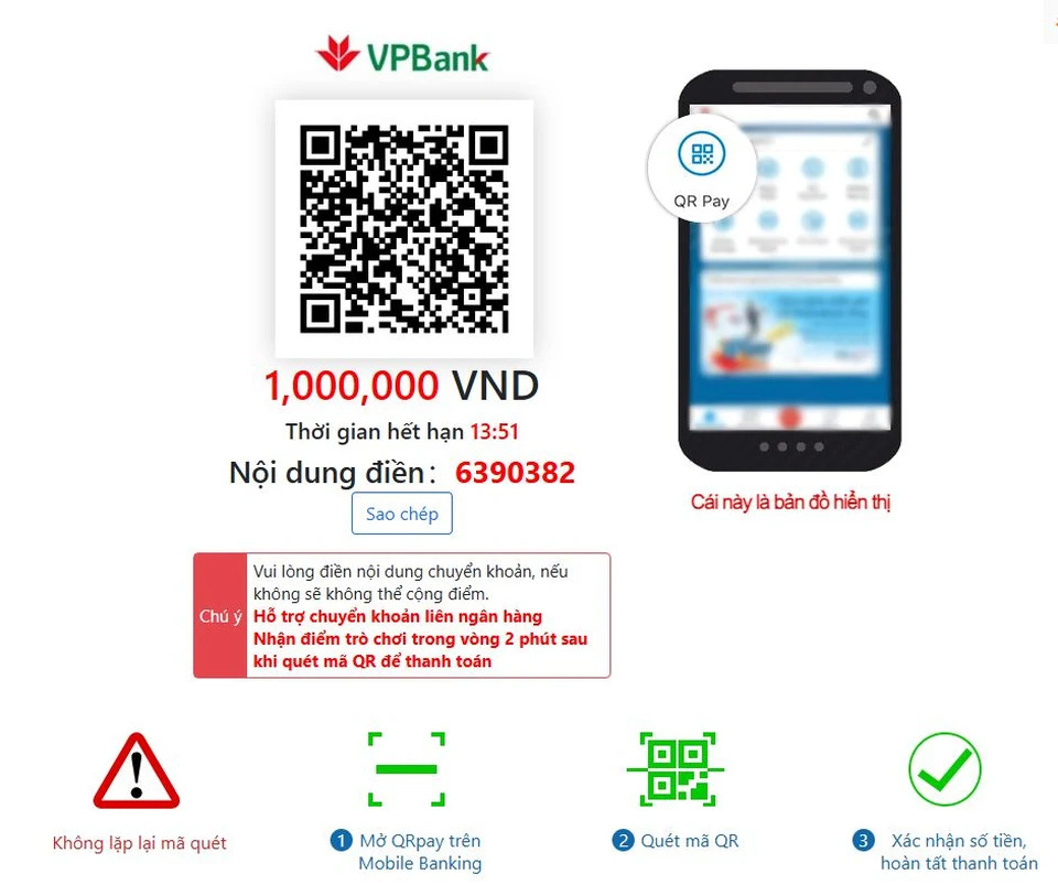 Quét mã QR để nạp tiền AE888 tiện lợi